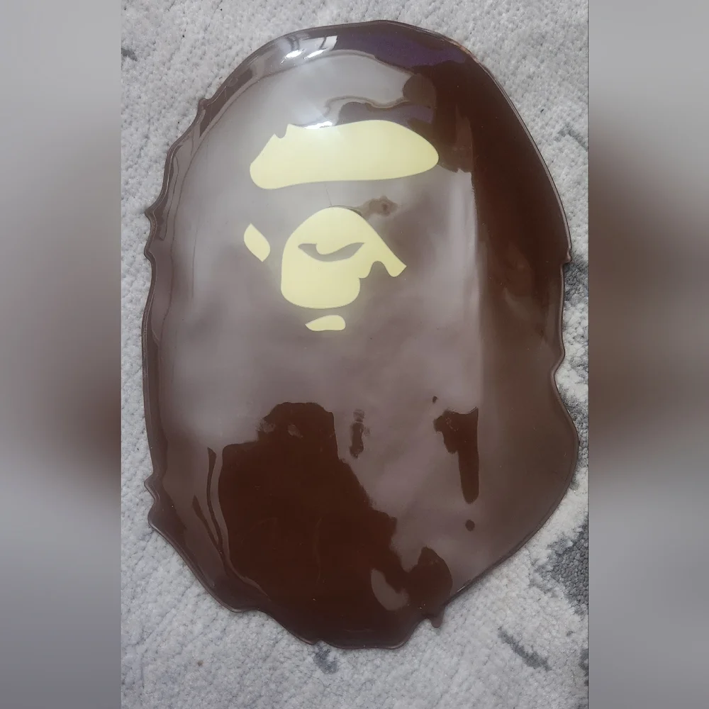New A Bathing Ape BAPE Ape Head Mini Zip Up Pouch Size 8.75 x 6